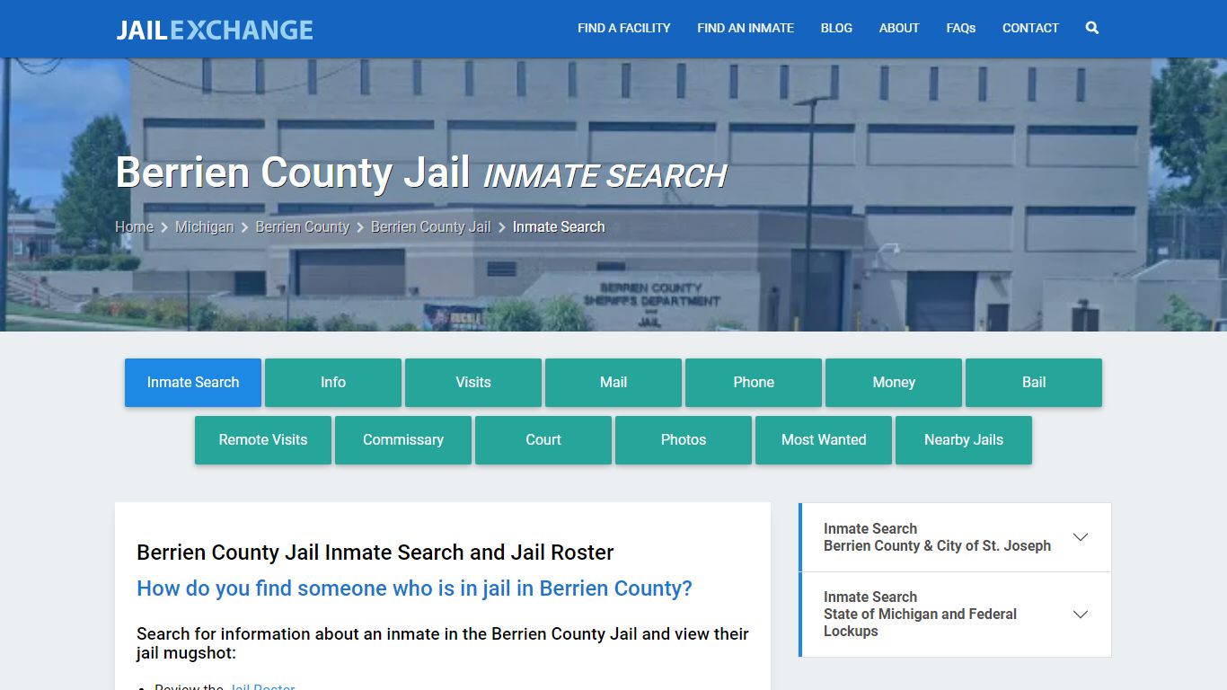 Inmate Search: Roster & Mugshots - Berrien County Jail, MI